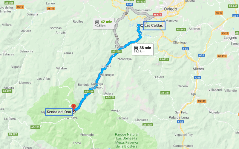 Planes que rutas hacer en Asturias - Senda del Oso - La Casa Azul de Las Caldas
